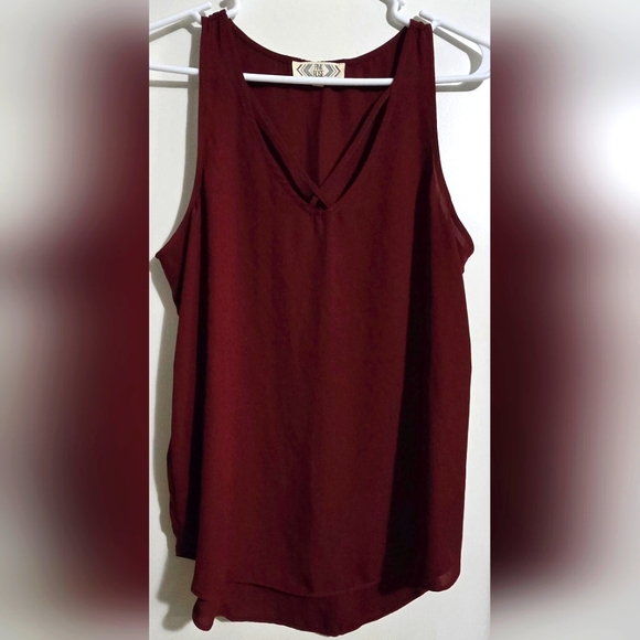 Pink Rose Tops - Sleeveless Blouse